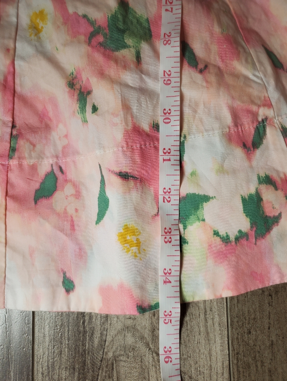 A New Day Size 10 Corset Woven Mini Dress A Line Pink & White Poplin Floral NWOT - Picture 12 of 16